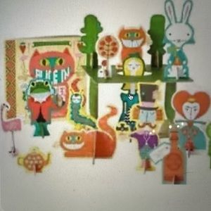 Alice In Wonderland Playset and color primer book Babylit NIB